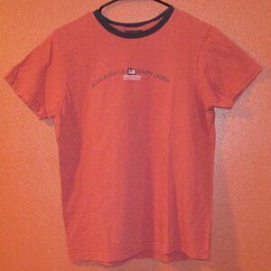 Polo Ralph Lauren Shirt Woman Medium Red Blue Outdoors Fun American Flag Shirt